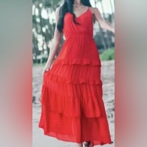 Flying tomato ruffled maxi dress